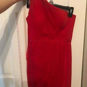 Elegant red prom dress